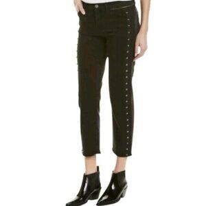 Zadig & Voltaire Elios Spikes Boyfriend Jeans Women's 27 Black Studded
